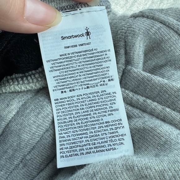 NWT SmartWool Terry Shorts - Merino Wool blend light gray Sz L - Picture 6 of 6